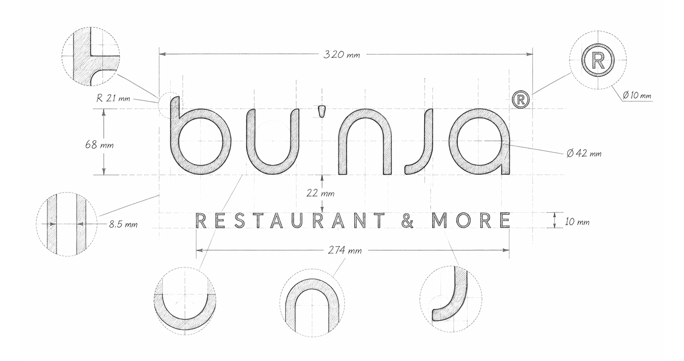 Bunja logo design – izrada logotipa inspirirana bračkom kamenom kućom