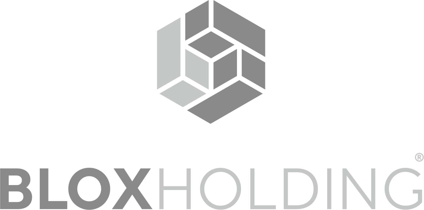 Modularni logotip BLOX Holdinga koji simbolizira povezanost matične kompanije i budućih identiteta unutar AI ekosustava.