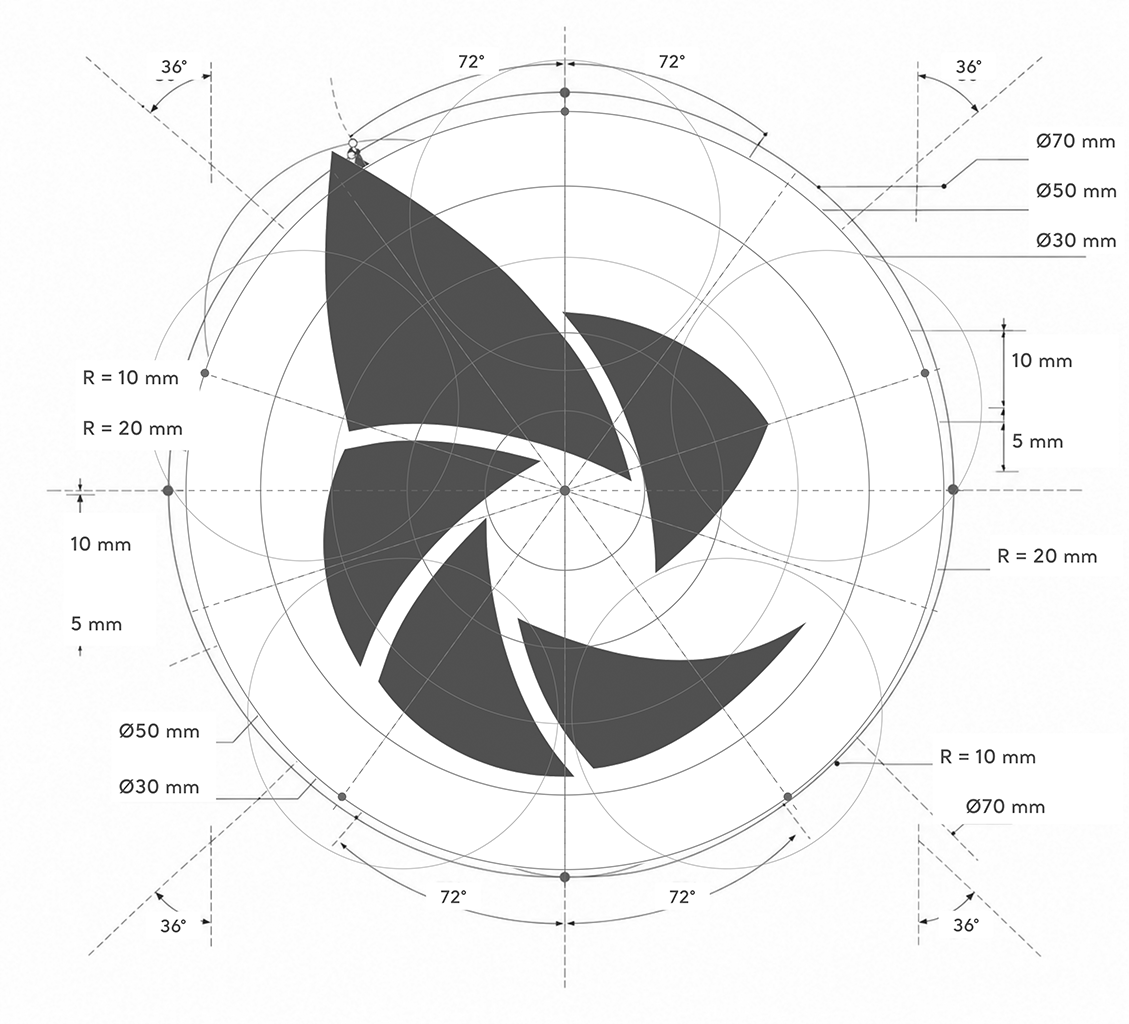 Logotip Germany Drone Supply sa stiliziranom osom koja povezuje elise drona i blendu fotoaparata, uz futurističku tipografiju na bijeloj pozadini.